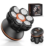 MAXGROOM® Head Shaver for Bald Men, Waterproof Electric Razor with 7D Floating Heads, Close Smooth Shave, Magnetic Detachable Blades, Long Battery Life, Dual-Speed Power, Wet/Dry Shave, Gifts for Men