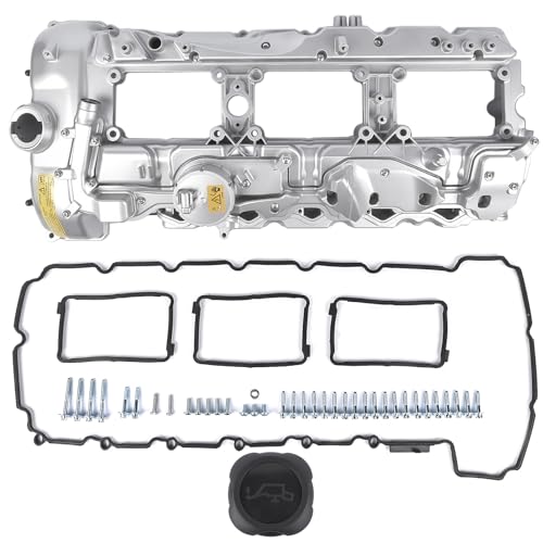 Weonefit Upgraded Aluminum N55 Engine Valve Cover with Gasket Bolts Kit 11127570292 Replacement for BMW 335i 535i 2010-2017 740i 740Li 2013-2015 X3 X5 X6 2011-2019 3.0L OE# 11 12 7 570 292
