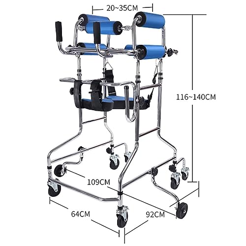 Andador con asiento y ruedas para personas mayores y adultos, soporta hasta 330 libras, diseño antiinclinación de 8 ruedas para mayor estabilidad, altura ajustable para mayor comodidad