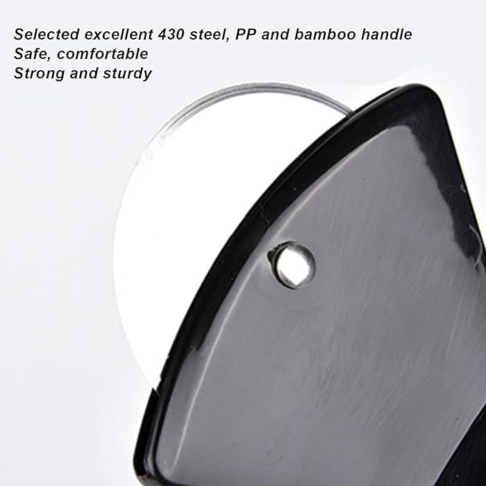 Image of Axe Shaped Pizza Cutter with Sharp Rotating Blade for Pizza, Bread, Cakes (Multi) - RA075-BLACK