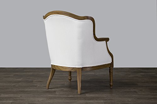 Baxton Studio Charlemagne Traditional French Accent Chair White