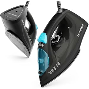 PurSteam Professional 1250W Steam Iron | Powerful Steamer with Burst of Steam & Spray | Non-Stick Soleplate, Easy Temperature Control & Auto Shut-Off