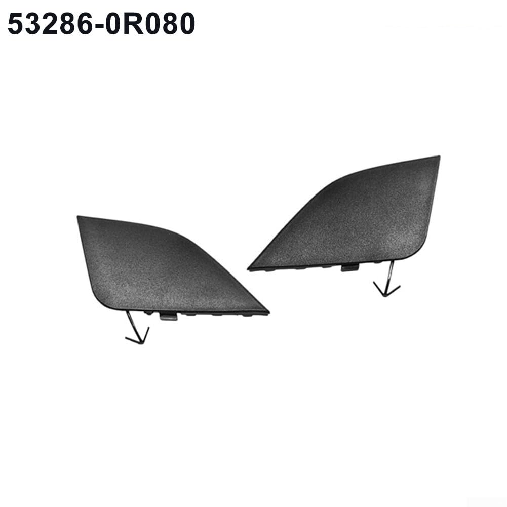 Cubierta de Gancho de Remolque para Parachoques Delantero para Toyota RAV4 2016-2018 - Plástico ABS Negro sin Pintar, reemplaza 53286-0R080 y 53285-0R080, Ajuste Directo