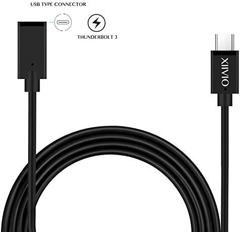 [183cm/6FT] USB-C 3.1 Extension Cord, Thunderbolt 3 USB Type C Charging, Data Sync, Video and Audio Transfer Extend Adapter Cable for MacBook Pro, Nintendo Switch and Chrome Pixel