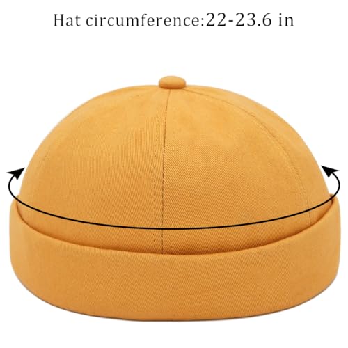 Image of Dome Brimless Hats for Women Men Beanie Docker Cap Sailor Skull Cap