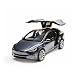 Kit Jouets Voitures Métal Robuste 1/18 pour Tesla American SUV X P100D Coupé Alliage Monobloc Modèle Voiture Collection Décoration Spectacle Cadeau Merveilleux Cadeau Vacances (Couleur : Noir)
