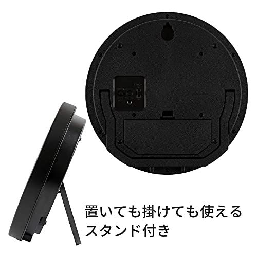 Casio Iq-860Nj-1Jf Wall Clock, Radio Clock, Black, Analog, Auto Light, Night Second Hand Stop, With Light, For Hanging #TOP1