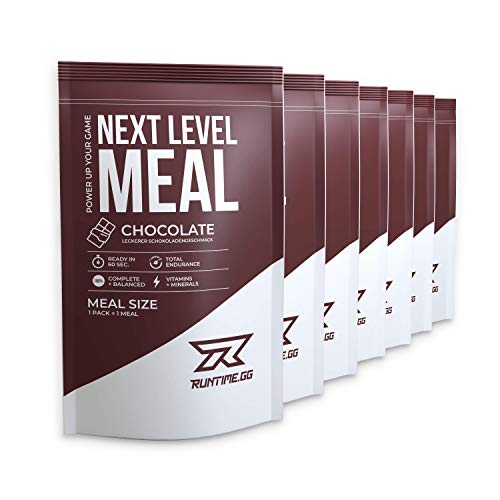 Preisvergleich Produktbild Runtime Meal Chocolate - vollwertiger Mahlzeitersatz für langanhaltende Sättigung, Energie, Konzentration und Leistungsfähigkeit, mit Vitaminen und Nährstoffen, 7 x 150g