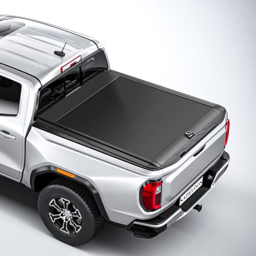 Retractable Truck Bed Tonneau Cover for 2015 2016 2017 2018 2019 2020 2021 2022 2023 2024 2025 2026 Chevy Colorado/GMC Canyon (5.2' /61.7" Bed) Hard Truck Bed Cover Password Lock