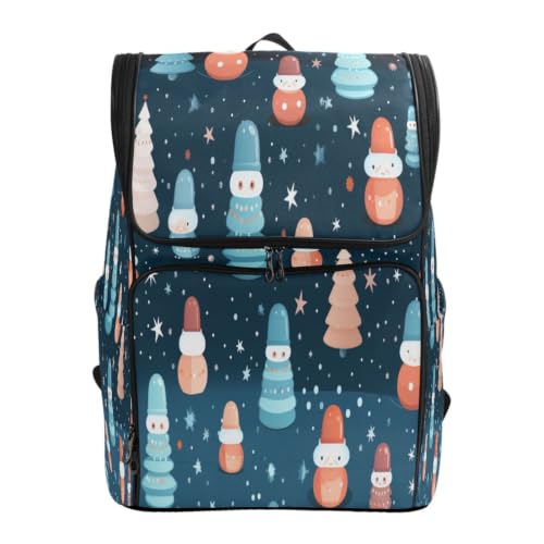 Sac à dos étudiant grande capacité pour jeunes ado fille garçon motif hiver art