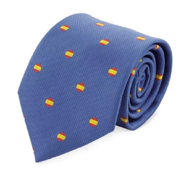 ROMA RETAIL Corbata Bandera de España Azul Celeste