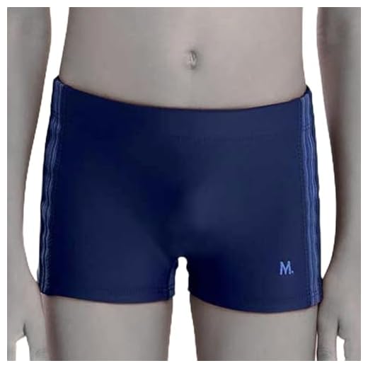 MASH INFANTIL Sunga Boxer Masculina Natação Praia Piscina Cordão Ajustável Secagem Rápida, Azul Marinho, G