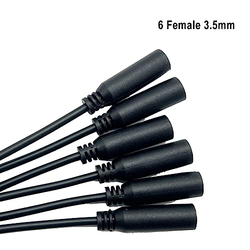 Cable divisor audio 3.5mm 1 a 6 vías miniatura 3