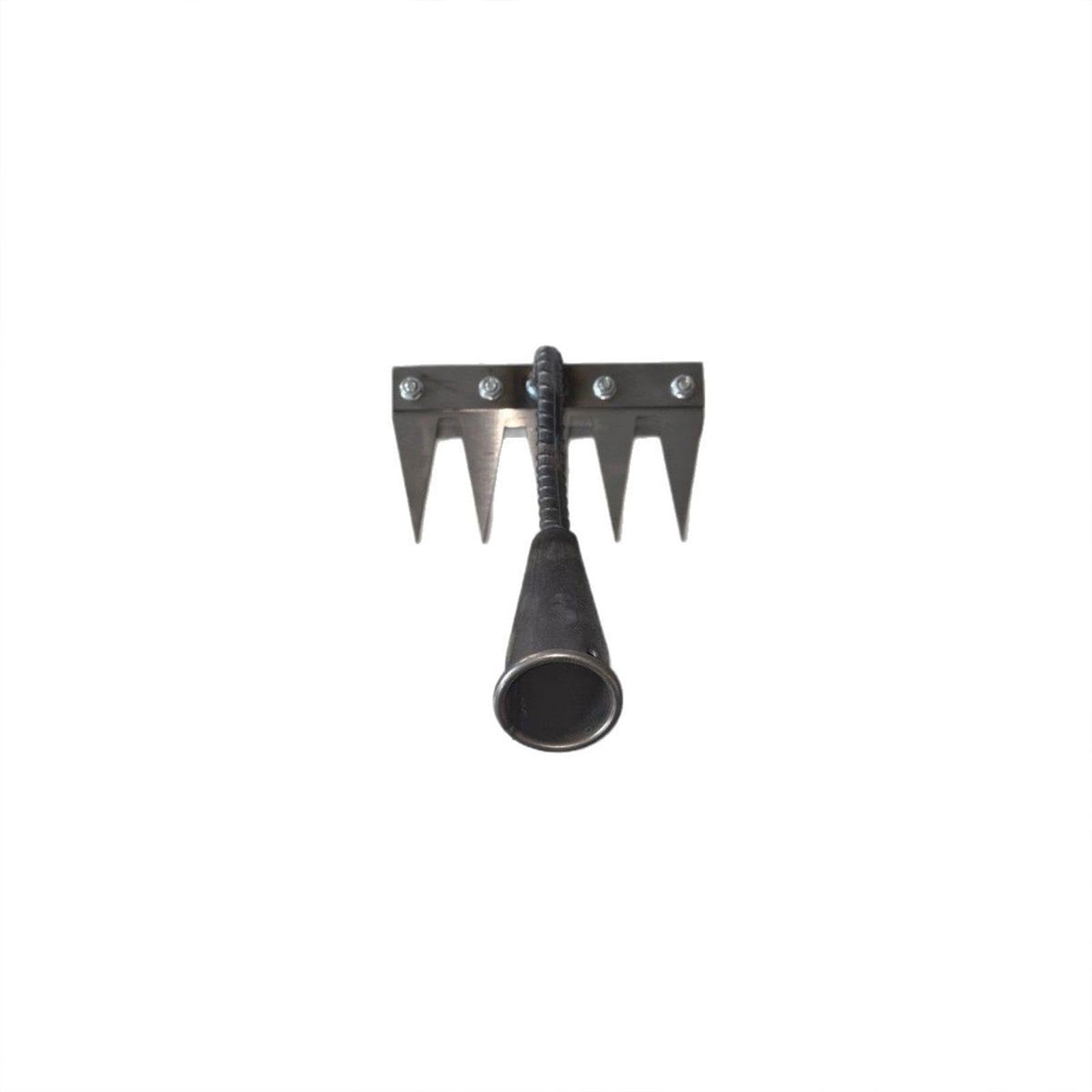 Azada de jardín, rastrillo de Mano de Metal, Herramienta de deshierbe, rastrillo para Plantar, Cultivar, excavar, arar Vegetales, 5 Dientes