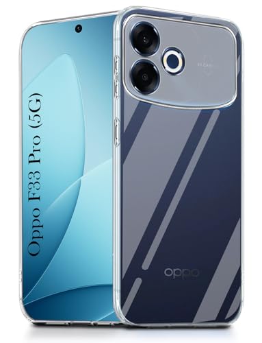 Image of Jkobi Silicone Back Cover Case for Oppo F33 Pro 5G (Clear Shockproof Case with Camera Protection | Soft and Flexible | Transparent)