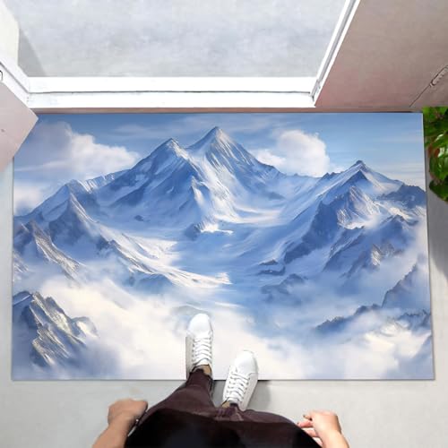 Tapis robuste antidérapant de 80x120cm et lavable pour l'entrée