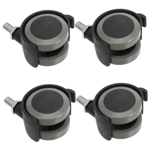 HOMSFOU Roulettes De Bureau Pivotantes 1,5 Pouces M8 x 15 Mm Lot De 4 Roulettes De Rechange Robustes Pour Chaise De Bureau Et Gaming Adaptées Moquette Et Parquet Usage Intérieur