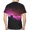 Dark Star Sky Print Classic Men's T-Shirts,Comfortable Graphic Tees for Men,for Everyday Wear and Gifts #5