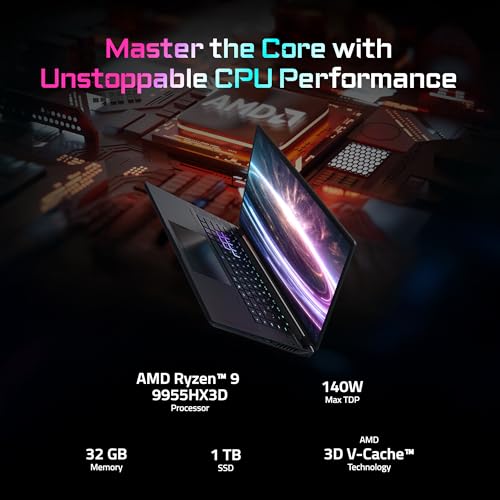 Image of GIGABYTE - AORUS Master 16 GEN 2 Gaming Laptop - 240Hz 2560x1600 OLED - NVIDIA GeForce RTX 5080 - AMD Ryzen 9 9955HX3D - 1TB SSD - 32GB DDR5 RAM - Windows 11 Home AD - 5 Black