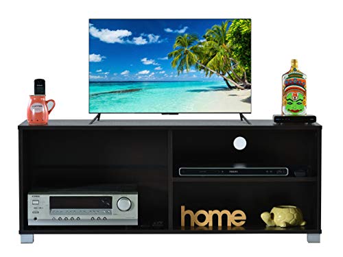 Image of DeckUp Yonne Engineered Wood TV Stand and Home Entertainment Unit (Dark Wenge, Matte Finish)