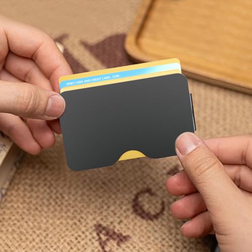 Slim Ultra Thin RFID Blocking Wallet Front Pocket RFID Blocking Metal Wallets for Men with Money Clip Theft Protection Crush Resistant Wallet Slim Men Wallets RFID Men Blocking Women (Black)3