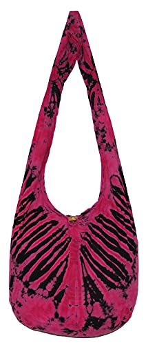Image of TIE DYE Bohemian Hipster Hobo Boho Hippie Crossbody Bag Purse Black Tone 39 inch