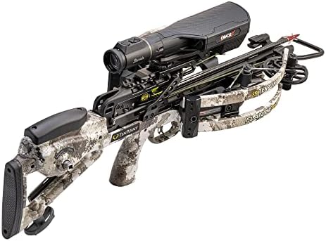 TenPoint Flatline 460 Oracle X Crossbow – 460 FPS – Fastest Compact Crossbow on The Market – Includes Burris Oracle X Rangefinding Scope, ACUslide Cocking & De-Cocking System & 6 EVO-X 16 Arrows