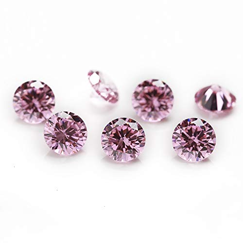 Oxyde de zirconium rond rose brillant : une coupe facettée de qualité supérieure