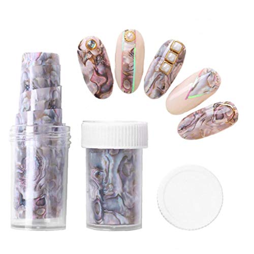 AMOYER Shell Nail Foils Starry Sky Ãbertragung Aufkleber-Abziehbilder Marmor-Muster-Nagelfolien Maniküre-Nagel-Kunst – Bild 5
