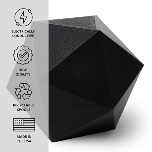 Proto-Pasta Conductive PLA 3D Printer Filament, 2.85mm Diameter, 500g, Black; 3D Printing Filament for Creality Ender, ANYCUBIC, FlashForge