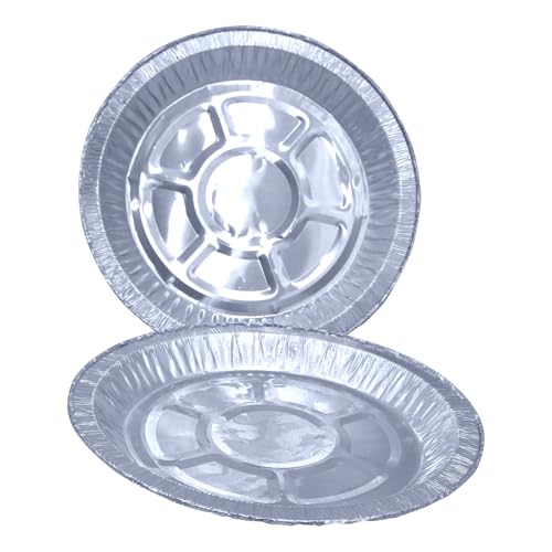 Sunrise Packaging 10 x Round Aluminum Foil Pie Plate 7inch (169mm x 14mm) – Recyclable, Durable & Food-Grade Flan Foil Plates for Baking Pies, Tarts, Quiches & More