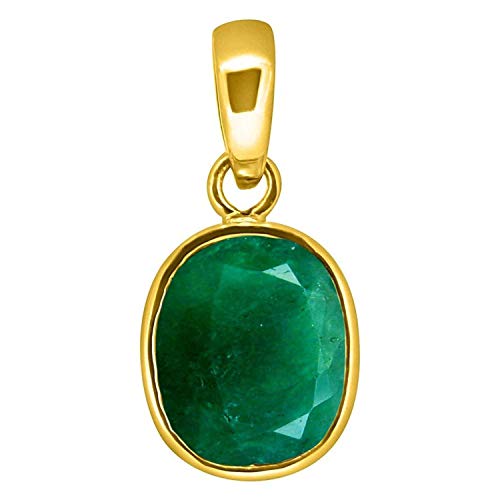 Pendentif émeraude naturelle de 14.25 ratti et argent sterling AMZ1186