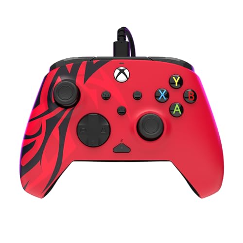 Image of PDP Gaming REMATCH Enhanced Wired Gaming Controller: Licensed Gamepad for Xbox Series X|S, Xbox One, Windows PC,: Spirit Red (Renewed)