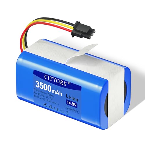 CITYORK 3500mAh 14,8 V Batteria di Ricambio per 360 S5 S7 T90 robot aspirapolvere