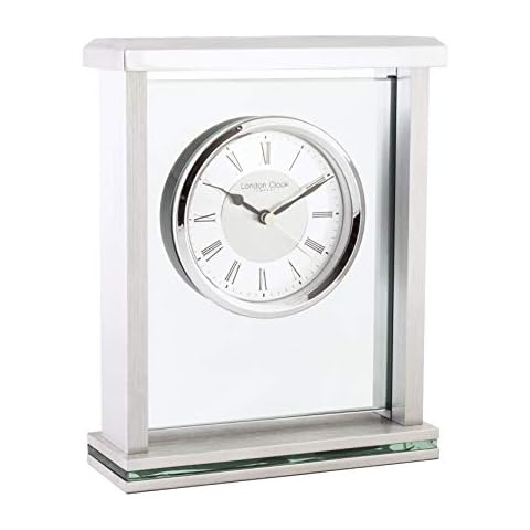 London Clock Silver Flat Top Mantel Clock Cover