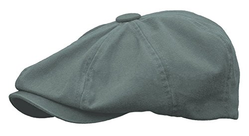 Rooster Washed Cotton Newsboy Gatsby Ivy Cap Golf Cabbie Driving Hat (Medium, Cobalt Grey)