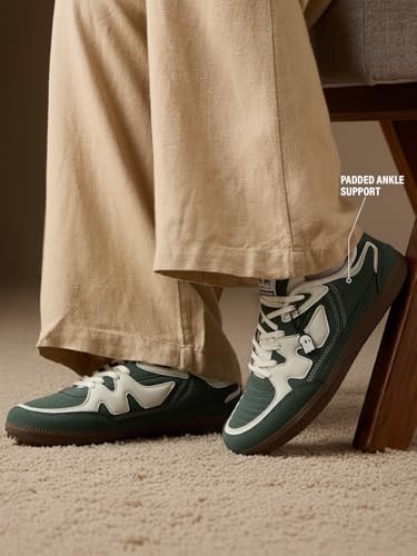 Image of The Souled Store Kanso V2: Men and Boys Low Top Sneakers | Premium Suede Trainer with Cushioned Insole, Retro Gum Outsole & Lace-Up Closure