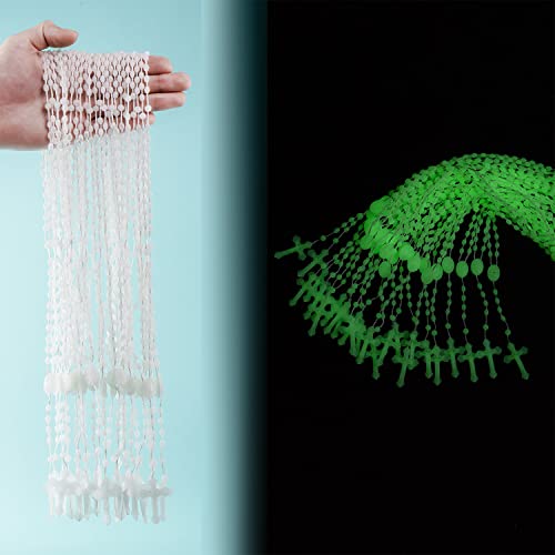 17'' luminous in the dark rosary, imported from Italy - 12 rosary set (Luminous)2