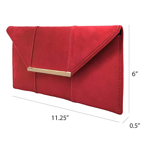 Image of JNB Faux Microsuede Envelope Clutch