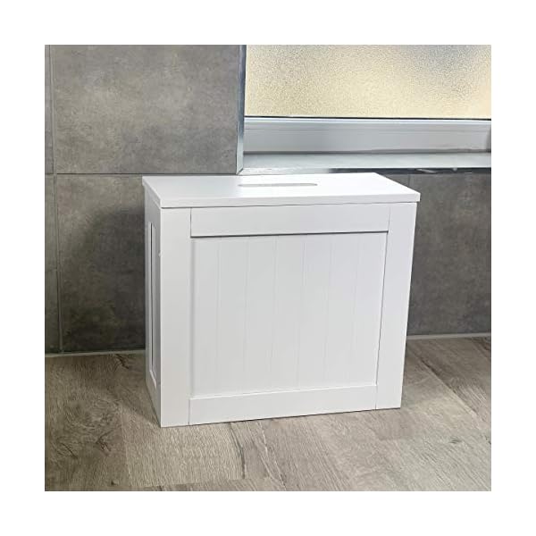 dylex™ White Bathroom Storage Unit Toilet Cleaning Tidy Box With Lid - Image 4