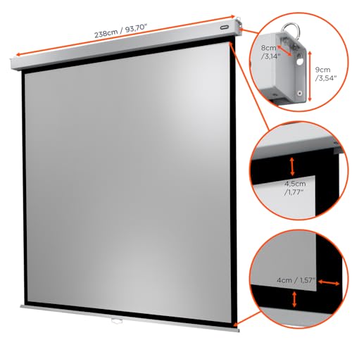 Écran de projection extensible manuellement 120 pouces celexon Pro Plus 1:1 - 2