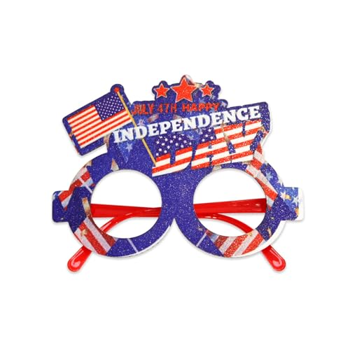 GOLOVENLD Patriotics Felt Glasses Eyewears Decorations Independence Day Party Supplies Colorful Letter Decorations For Outdoor