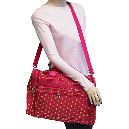 Image of World Traveler 81T16-504F /G Duffle Bag, One Size, Fuchsia Lime Dot