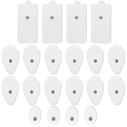 20 Pieces TENS Electrodes Pad for TENS Unit Reusable Self Adhesive Replacement Electrode