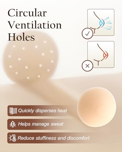 Nipple Covers For Women, 2 Pairs Sticky Bra, Reusable Pasties Nipple Covers Waterproof with Travel Box4