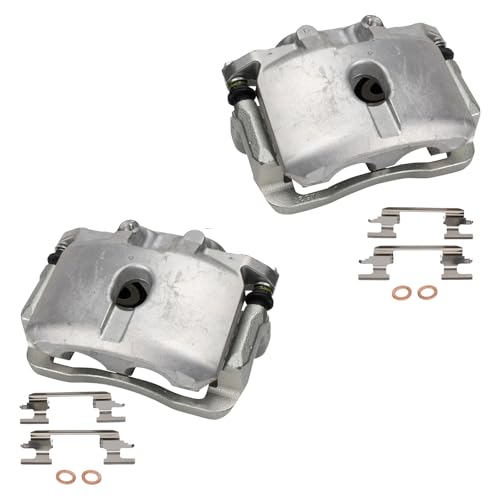 Image of TRQ Rear Brake Caliper Set Compatible with 02-06 Cadillac 02-14 Chevrolet GMC