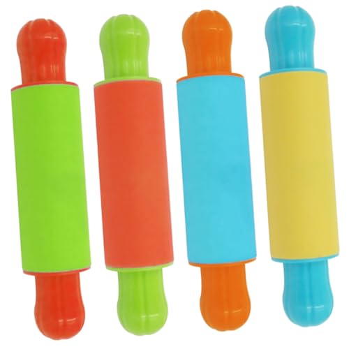 HOLIDYOYO Kit Outils Pâte À Modeler 4 Rouleaux en Plastique Alimentaire 7.09In Accessoires De Modelage pour Enfants Activités Créatives DIY Sculpture