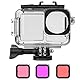 Fenmaru 40M Wasserdicht Gehäuse für DJI Osmo Action 5 Pro/Osmo Action 4 3,Tauchgehäuse + 3pcs Unterwasserfilter Tauchfilter kompatibel mit DJI Osmo Action 5 4 3,Dual Cold Boot Schnittstelle