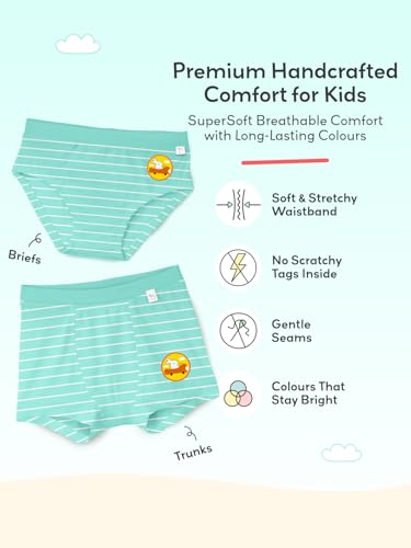 Image of superbottoms Boy Trunks | Supersoft Underwear for Boys | 3X Softer Underwear for Kids | Super Stretchy, Breathable, Gentle Elastics, No Scratchy Tags