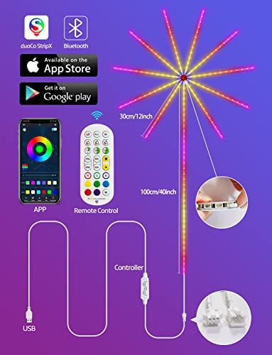 Keshu Firework Led Lights, Rgb Dreamcolor Led Lights For Bedroom Usb Firework Led Strip Lights App Control Led Room Lights With Remote Music Sync Sound Activated Led Lights For Christmas Indoor Party #TOP5